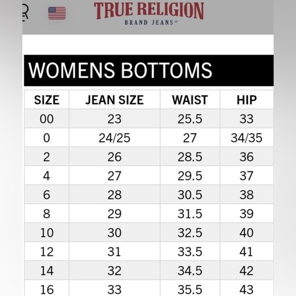 ☃️BOGO50%☃️🆕💙TRUE RELIGION: BILLIE Mid Rise Straight SIZE 32 RETAIL $169 - Picture 7 of 7